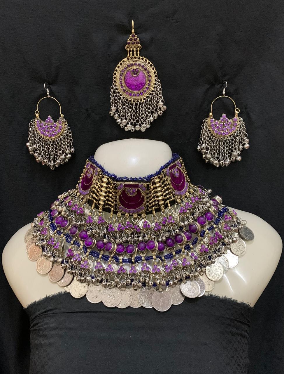 Purple Mirage Afghan Jewelry Ful Set